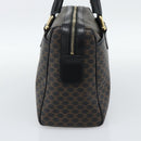 CELINE Macadam Canvas Hand Bag PVC Leather Black Gold Auth mr2745A-5