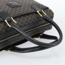 CELINE Macadam Canvas Hand Bag PVC Leather Black Gold Auth mr2745A-7