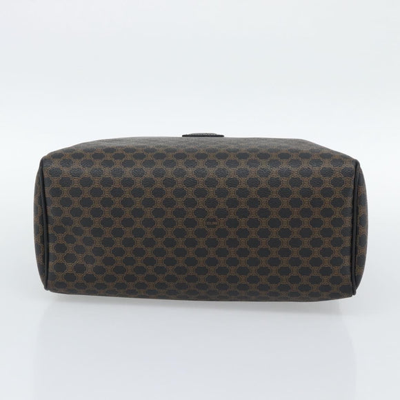 CELINE Macadam Canvas Hand Bag PVC Leather Black Gold Auth mr2745A