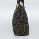 FENDI Zucca Canvas Hand Bag Black Brown Auth mr2746-4