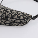 Christian Dior Trotter Canvas saddle Accessory Pouch Black Silver Auth mr2747A-10