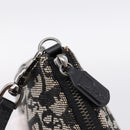 Christian Dior Trotter Canvas saddle Accessory Pouch Black Silver Auth mr2747A-14