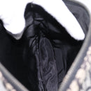 Christian Dior Trotter Canvas saddle Accessory Pouch Black Silver Auth mr2747A-18