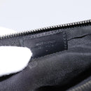 Christian Dior Trotter Canvas saddle Accessory Pouch Black Silver Auth mr2747A-19