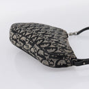 Christian Dior Trotter Canvas saddle Accessory Pouch Black Silver Auth mr2747A-5
