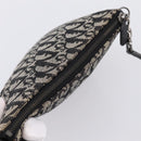 Christian Dior Trotter Canvas saddle Accessory Pouch Black Silver Auth mr2747A-6
