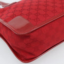 GUCCI GG Canvas Hand Bag Red Gold 000 0855 Auth mr2748-14