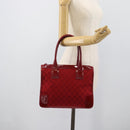 GUCCI GG Canvas Hand Bag Red Gold 000 0855 Auth mr2748-22