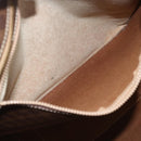 CELINE Macadam Canvas Tote Bag PVC Leather Brown Gold Auth mr2749-21