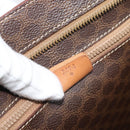 CELINE Macadam Canvas Tote Bag PVC Leather Brown Gold Auth mr2749-12