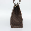 CELINE Macadam Canvas Tote Bag PVC Leather Brown Gold Auth mr2749-3