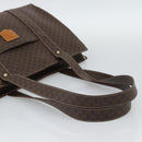 CELINE Macadam Canvas Tote Bag PVC Leather Brown Gold Auth mr2749-7