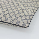 GUCCI GG Supreme Shoulder Bag PVC Navy Silver 201446 Auth mr2750A-10