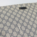 GUCCI GG Supreme Shoulder Bag PVC Navy Silver 201446 Auth mr2750A-14