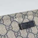 GUCCI GG Supreme Shoulder Bag PVC Navy Silver 201446 Auth mr2750A-16