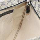 GUCCI GG Supreme Shoulder Bag PVC Navy Silver 201446 Auth mr2750A-21