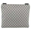 GUCCI GG Supreme Shoulder Bag PVC Navy Silver 201446 Auth mr2750A-3