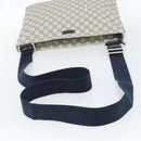 GUCCI GG Supreme Shoulder Bag PVC Navy Silver 201446 Auth mr2750A-7