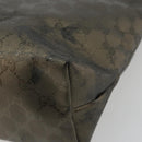 GUCCI GG Canvas Guccissima Tote Bag Leather Silver 211137 Auth mr2751-13