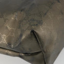 GUCCI GG Canvas Guccissima Tote Bag Leather Silver 211137 Auth mr2751-14