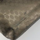 GUCCI GG Canvas Guccissima Tote Bag Leather Silver 211137 Auth mr2751-15