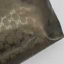 GUCCI GG Canvas Guccissima Tote Bag Leather Silver 211137 Auth mr2751-16