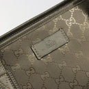 GUCCI GG Canvas Guccissima Tote Bag Leather Silver 211137 Auth mr2751-17