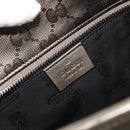 GUCCI GG Canvas Guccissima Tote Bag Leather Silver 211137 Auth mr2751-19