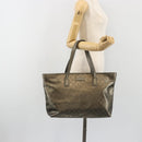 GUCCI GG Canvas Guccissima Tote Bag Leather Silver 211137 Auth mr2751-26