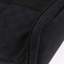 GUCCI GG Canvas Tote Bag Black Silver 152232 Auth mr2752A-8
