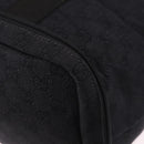GUCCI GG Canvas Tote Bag Black Silver 152232 Auth mr2752A-15