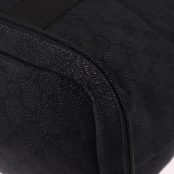 GUCCI GG Canvas Tote Bag Black Silver 152232 Auth mr2752A