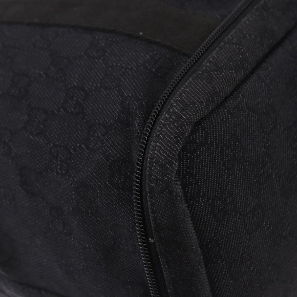 GUCCI GG Canvas Tote Bag Black Silver 152232 Auth mr2752A