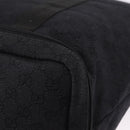 GUCCI GG Canvas Tote Bag Black Silver 152232 Auth mr2752A-17