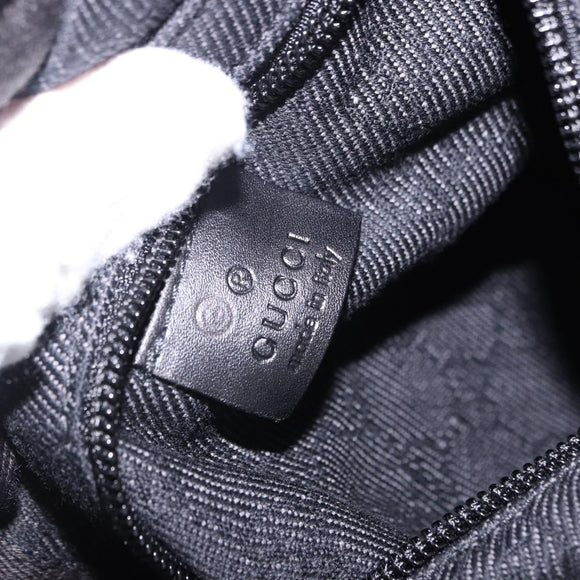 GUCCI GG Canvas Tote Bag Black Silver 152232 Auth mr2752A
