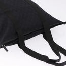 GUCCI GG Canvas Tote Bag Black Silver 152232 Auth mr2752A-6