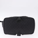 GUCCI GG Canvas Tote Bag Black Silver 152232 Auth mr2752A-5