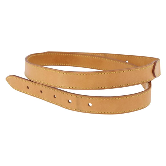 LOUIS VUITTON Buggy Shoulder Strap Leather 49.2"" Beige LV Auth mr2762