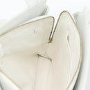 CHANEL Hand Bag Lamb Skin White Gold CC Auth mr2763V-20