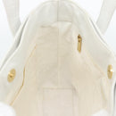 CHANEL Wild Stitch Hand Bag Leather White Gold CC Auth mr2765V-18