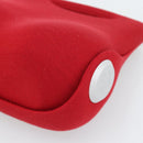 CHANEL Hip Bag Cotton Red CC Auth mr2766A-15