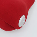 CHANEL Hip Bag Cotton Red CC Auth mr2766A-17