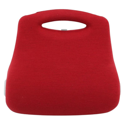 CHANEL Hip Bag Cotton Red CC Auth mr2766A - 0