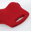 CHANEL Hip Bag Cotton Red CC Auth mr2766A-6