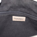 CHANEL Choco Bar Line Shoulder Bag Patent Leather Brown Silver CC Auth mr2768-16