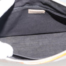CHANEL Choco Bar Line Shoulder Bag Patent Leather Brown Silver CC Auth mr2768-17