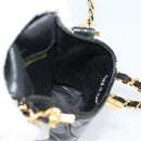 CHANEL Matelasse Chain Phone Case Patent Leather Black Gold CC Auth mr2771V-17