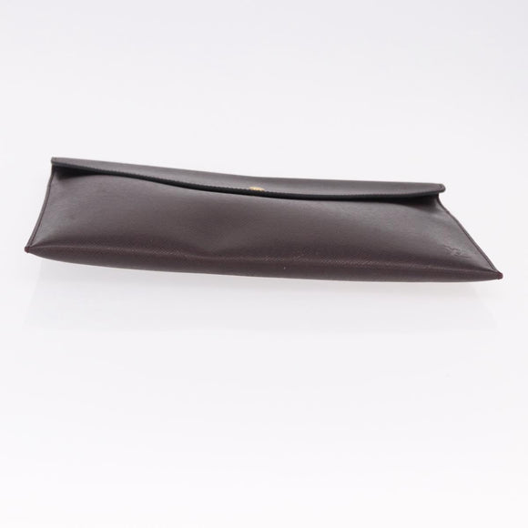 LOUIS VUITTON Taiga Document Case Pouch Acajou M99087 LV Auth mr2772
