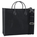 GUCCI Jumbo GG Canvas Hand Bag 2way Black Silver 678839 Auth mr2773V-1
