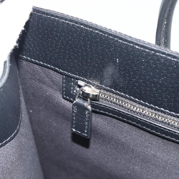 GUCCI Jumbo GG Canvas Hand Bag 2way Black Silver 678839 Auth mr2773V